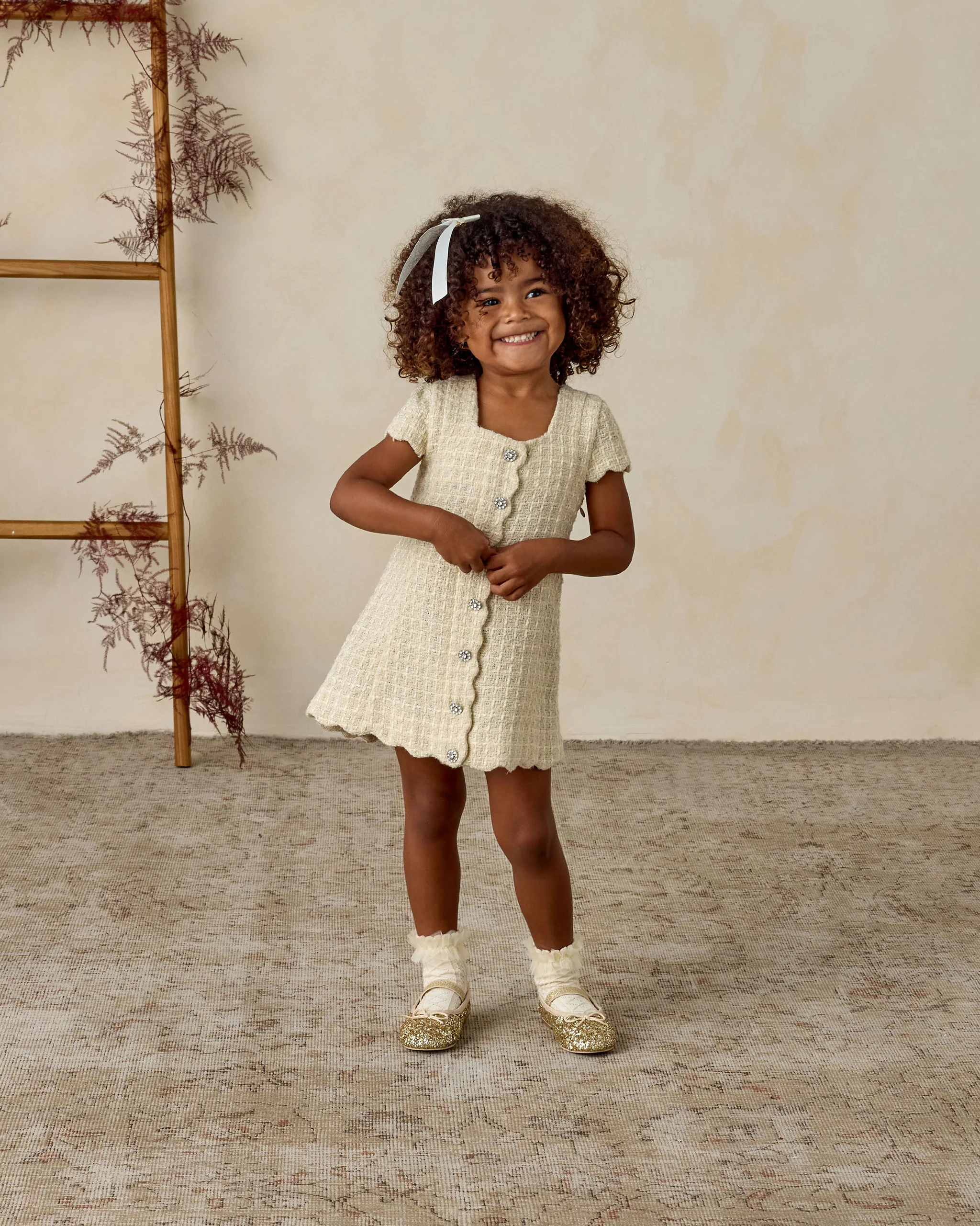 Ballet Flats Gold Sparkle - Image 3