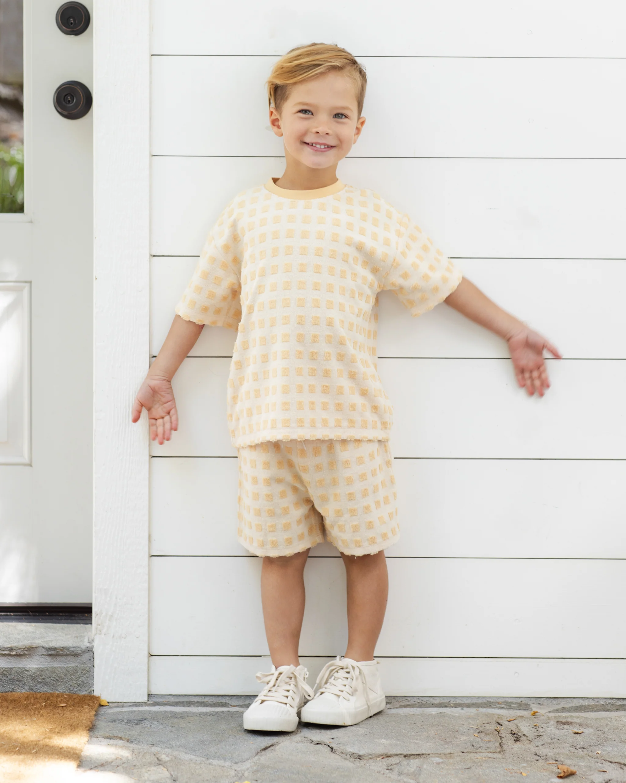 Relaxed Tee Butterscotch Grid - Image 5